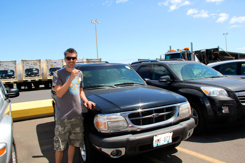 Picking up the car